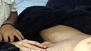 oral sex with veiny cock of white wolf sitting on sofa