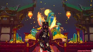 hu tao genshin impact ghost dance strip and sex mmd with blowjob dancing striptease small tits music creampie anime hentai