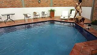 플로리다 풀장 스텝조카 휴가 섹스 재미