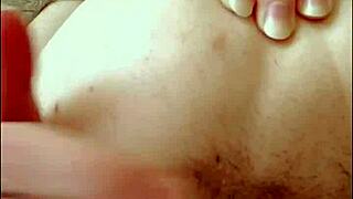 Russian student in stockings fingers both holes.