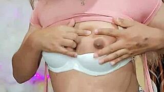 Horny latina neighbor comes into my bathroom, we fuck and she squirts everywhere