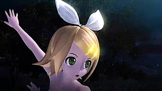Kagamine Rin, Meiko, and Haku in Knife Project Diva Nude Mod
