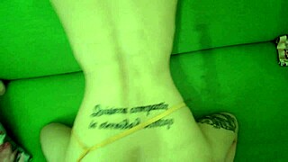 hairy dude bends over pretty redhead valera in quick doggystyle fuck, switching to cowgirl for amateur quickie