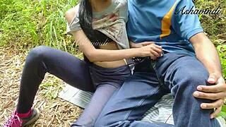 Her Juicy Pussy Triggered My Cum in Public Park