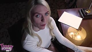 Celestina Blooms bends over for Seth Brogan's intense creampie