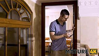 Mature4K Horny Cougar Slams Hard into Devious Stepson for Wild Brunette Sex