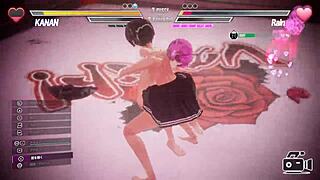 lesbian battle turns into hot pussy sex