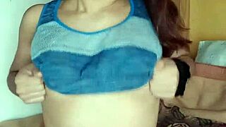 Selene spreads cream on her body part 1