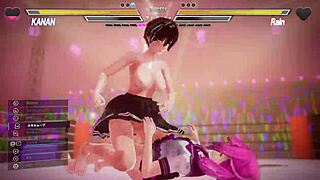 lesbian battle turns into hot pussy sex