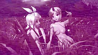 Kagamine Rin, Meiko, and Haku in Knife Project Diva Nude Mod