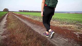 look at that milf in black tights teasing her nice butt