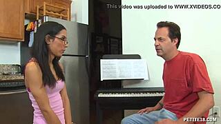 teen babe feels deep emotions during hardcore blowjob and pussy instruction, ending in cumshot