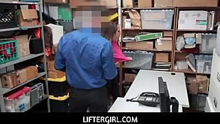 Tiny Teen Esperanza Del Horno Busted Shoplifting