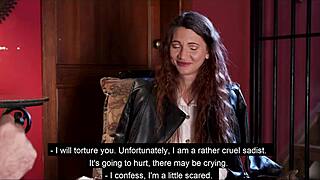 pornstar tastes humiliation whipping ass brunette redhead slave kinky bdsm.