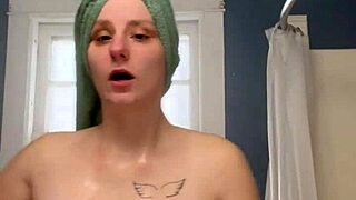 What’s Ivy19921 hiding while getting wet in the shower?