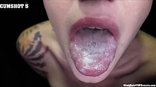 I watched two MILFs Rocky and Cory swallow nine loads each at the gloryhole, cum dripping on their faces and tongues