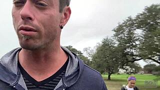 Hot sex at a rest stop with big tits and anal