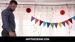 teen 18+ gets freeused by her siblings on her birthday! blowjob and fucking included!