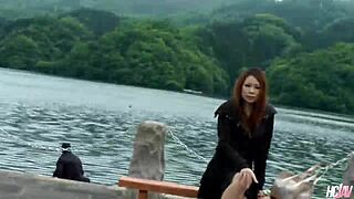 i love how slutty japanese kai miharu gets. taking it outdoors with hairy pussy is my fave.