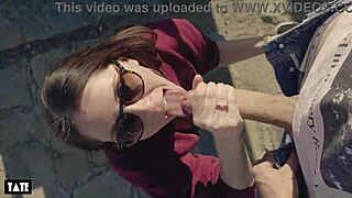 Amateur Whore Craves Outdoor Deepthroat with Stranger