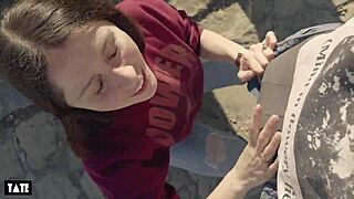 Amateur Whore Craves Outdoor Deepthroat with Stranger