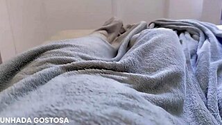 I'm so horny I just wanna masturbate until my panties and blanket are soaked