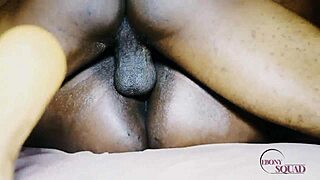 my ebony girlfriend sucking and stroking big black cock 😍