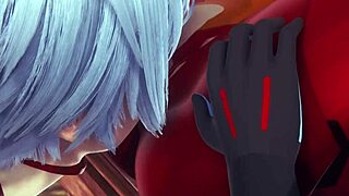 Shinji, Asuka, Rei, and Ayanami in intense lesbian sex