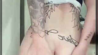 Rachell Miranda shows off big tits while riding