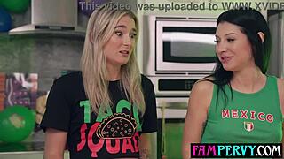 Stepsisters' Hot Sauce Challenge Ends In Threesome With Stepbro!