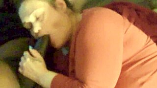 Amateur black guy gets sloppy blowjob with ball licking, swallowing mouthful of cum at home.