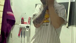 Making video call to neighbor while cuck watches soccer