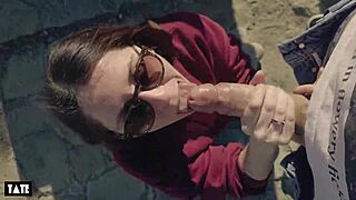 Amateur Whore Craves Outdoor Deepthroat with Stranger