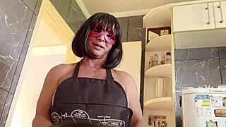 cooking in the kitchen turns into wild doggystyle pounding