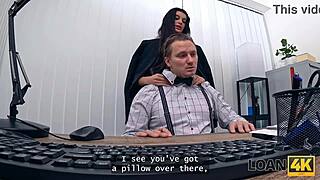 Loan4k teen swears last office fuck with shaved pussy.