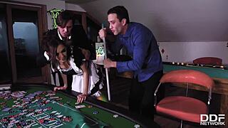 Man, Henessy gets double penetrated hard on that pool table!