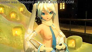 hatsune miku BUILDS a snowman in her FULL NUDE mod for project diva