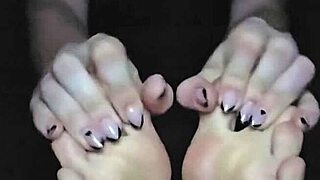 post workout foot massage focusing on toes