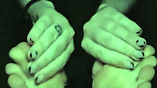 post workout foot massage focusing on toes