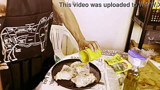 cooking in the kitchen turns into wild doggystyle pounding