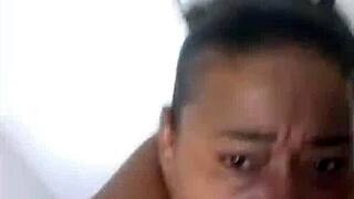 Fat wife bathing husband, spreading, fucking, sexy tits, ass!