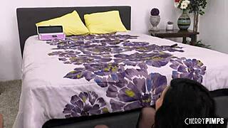 Jamie Michelle warms up with a dildo before Donnie Rock pounds her