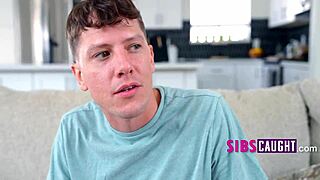 Tiny teen shows step bro her petite body