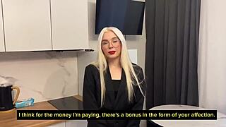 i fucked the sexy realtor's tight pussy while she gave me a blowjob, her blue eyes staring up at me from pov