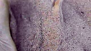 Bare Feet in Sand for Sensory Foot Fetish Modeling