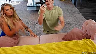 Stephanie Love controls and gags on cock for Brazzers