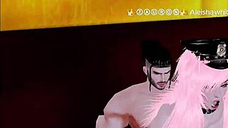 I follow the sexy police officer around town.