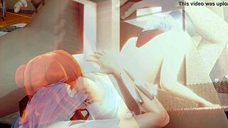 Shinji, Asuka, Rei, and Ayanami in intense lesbian sex