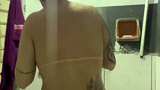 Making video call to neighbor while cuck watches soccer