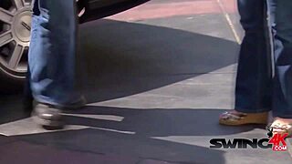 Hot blonde teen masturbates publicly, playing with her pussy on the beach